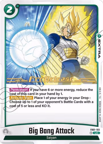 Big Bang Attack (FB01-103), Awakened Pulse Pre-Release Cards — DB Fusion card price