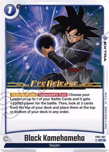 Black Kamehameha (FB01-067), Awakened Pulse Pre-Release Cards — DB Fusion card price