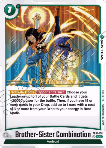 Brother-Sister Combination (FB01-100), Awakened Pulse Pre-Release Cards — DB Fusion card price