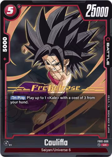 Caulifla (FB01-006), Awakened Pulse Pre-Release Cards — DB Fusion card price