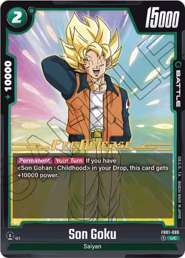 Son Goku - FB01-086 (FB01-086), Awakened Pulse Pre-Release Cards — DB Fusion card price