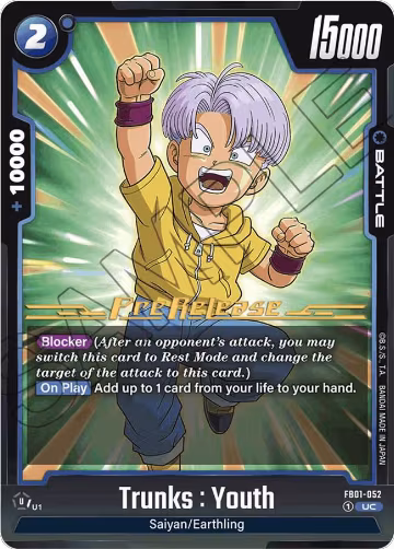 Trunks : Youth (FB01-052), Awakened Pulse Pre-Release Cards — DB Fusion card price