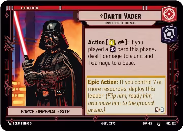 Darth Vader - Dark Lord of the Sith (010/252), Spark of Rebellion — Star Wars card price