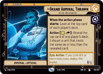Grand Admiral Thrawn - Patient and Insightful (016/252), Spark of Rebellion — Star Wars card price