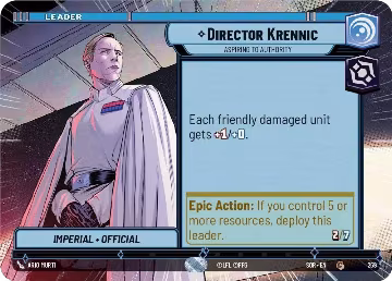 Director Krennic - Aspiring to Authority (Hyperspace) (269), Spark of Rebellion — Star Wars card price