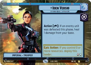 Iden Versio - Inferno Squad Commander (Hyperspace) (270), Spark of Rebellion — Star Wars card price