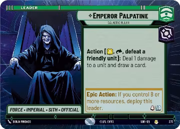 Emperor Palpatine - Galactic Ruler (Hyperspace) (273), Spark of Rebellion — Star Wars card price