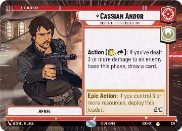 Cassian Andor - Dedicated to the Rebellion (Hyperspace) (279), Spark of Rebellion — Star Wars card price
