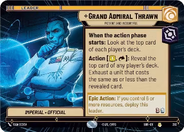 Grand Admiral Thrawn - Patient and Insightful (Hyperspace) (282), Spark of Rebellion — Star Wars card price
