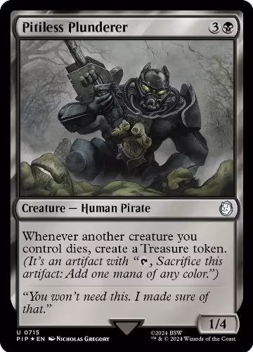Pitiless Plunderer (Surge Foil) (715), Universes Beyond: Fallout — Magic card price