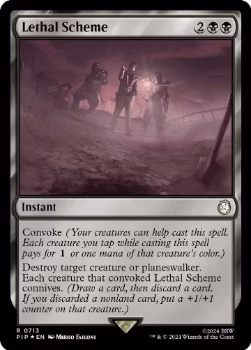 Lethal Scheme (Surge Foil) (713), Universes Beyond: Fallout — Magic card price