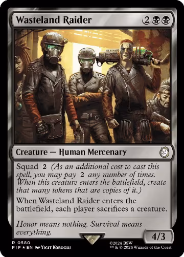 Wasteland Raider (Surge Foil) (580), Universes Beyond: Fallout — Magic card price