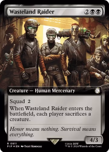 Wasteland Raider (Extended Art) (Surge Foil) (911), Universes Beyond: Fallout — Magic card price