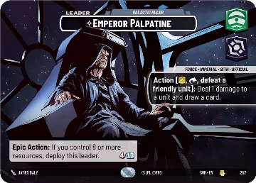 Emperor Palpatine - Galactic Ruler (Showcase) (257), Spark of Rebellion — Star Wars card price