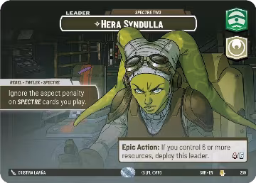 Hera Syndulla - Spectre Two (Showcase) (259), Spark of Rebellion — Star Wars card price