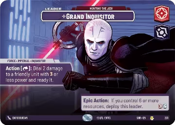 Grand Inquisitor - Hunting the Jedi (Showcase) (261), Spark of Rebellion — Star Wars card price