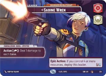 Sabine Wren - Galvanized Revolutionary (Showcase) (264), Spark of Rebellion — Star Wars card price