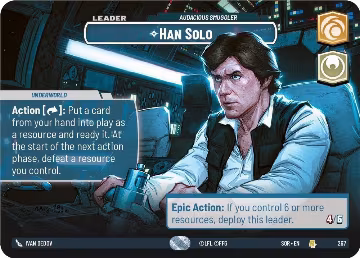 Han Solo - Audacious Smuggler (Showcase) (267), Spark of Rebellion — Star Wars card price