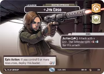 Jyn Erso - Resisting Oppression (Showcase) (268), Spark of Rebellion — Star Wars card price