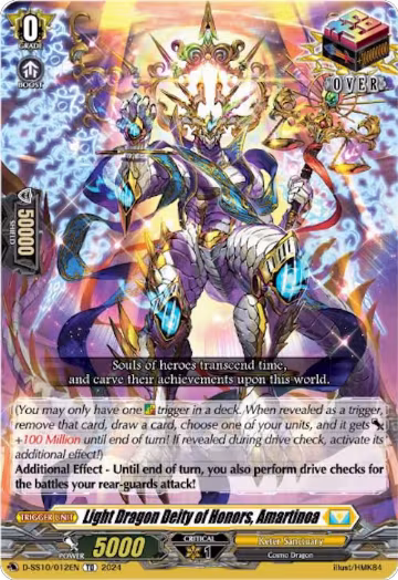 Light Dragon Deity of Honors, Amartinoa (D-SS10/012EN), D-SS10: Special Series 10 Stride Deckset -Luard- — Vanguard card price