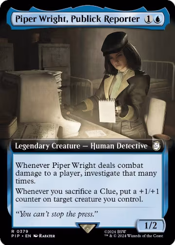 Piper Wright, Publick Reporter (Extended Art) (379), Universes Beyond: Fallout — Magic card price