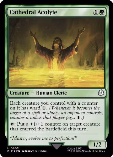 Cathedral Acolyte (Surge Foil) (603), Universes Beyond: Fallout — Magic card price
