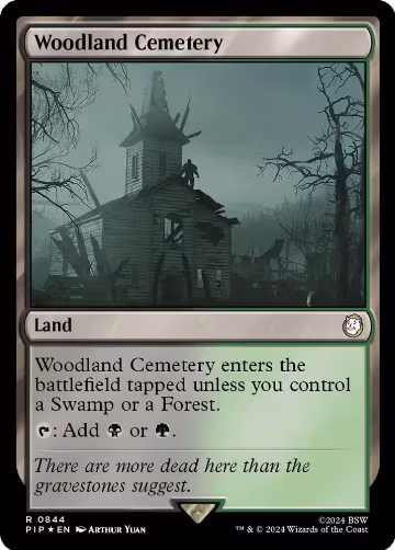 Woodland Cemetery (Surge Foil) (844), Universes Beyond: Fallout — Magic card price