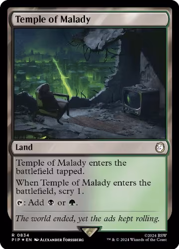 Temple of Malady (Surge Foil) (834), Universes Beyond: Fallout — Magic card price
