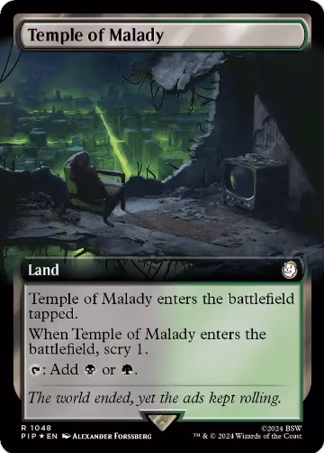 Temple of Malady (Extended Art) (Surge Foil) (1048), Universes Beyond: Fallout — Magic card price