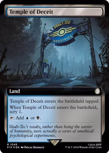 Temple of Deceit (Extended Art) (Surge Foil) (1045), Universes Beyond: Fallout — Magic card price