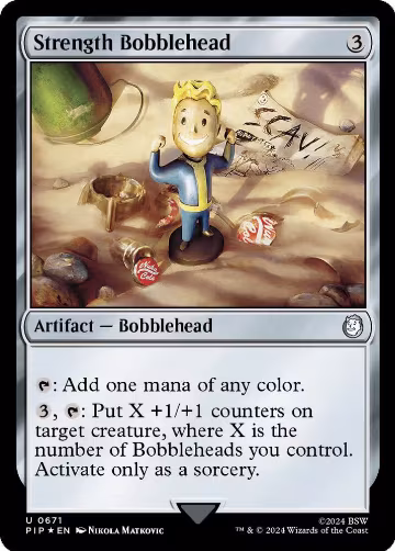 Strength Bobblehead (Surge Foil) (671), Universes Beyond: Fallout — Magic card price