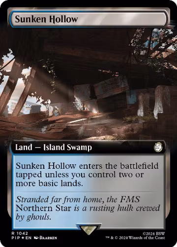 Sunken Hollow (Extended Art) (Surge Foil) (1042), Universes Beyond: Fallout — Magic card price