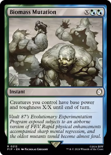 Biomass Mutation (212), Universes Beyond: Fallout — Magic card price