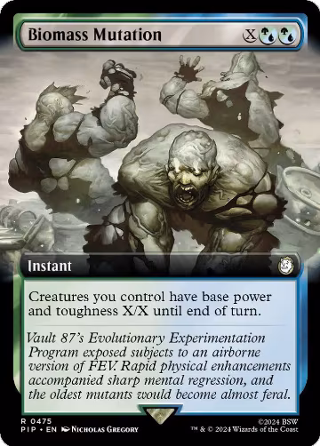 Biomass Mutation (Extended Art) (475), Universes Beyond: Fallout — Magic card price
