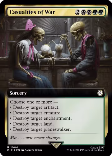 Casualties of War (Extended Art) (Surge Foil) (1004), Universes Beyond: Fallout — Magic card price