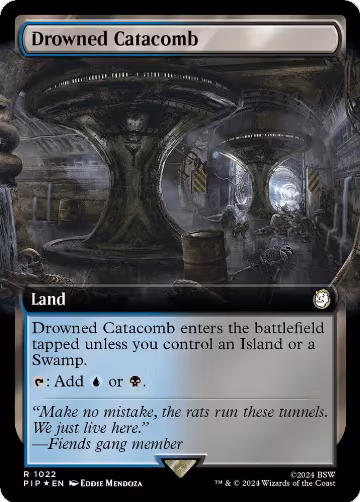 Drowned Catacomb (Extended Art) (Surge Foil) (1022), Universes Beyond: Fallout — Magic card price