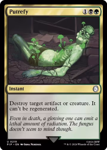 Putrefy (219), Universes Beyond: Fallout — Magic card price