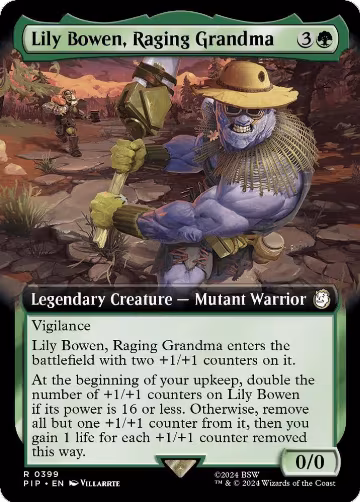 Lily Bowen, Raging Grandma (Extended Art) (399), Universes Beyond: Fallout — Magic card price