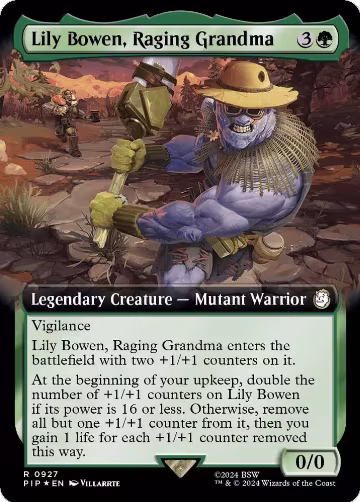 Lily Bowen, Raging Grandma (Extended Art) (Surge Foil) (927), Universes Beyond: Fallout — Magic card price