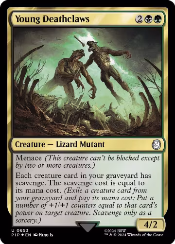 Young Deathclaws (Surge Foil) (653), Universes Beyond: Fallout — Magic card price