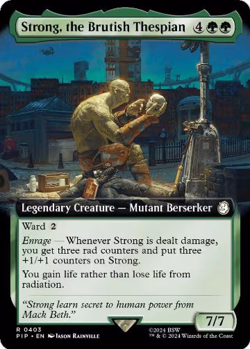 Strong, the Brutish Thespian (Extended Art) (403), Universes Beyond: Fallout — Magic card price