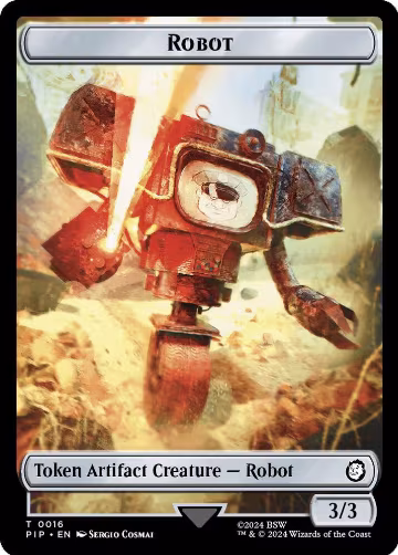 Robot // Treasure (0019) Double-Sided Token (16 // 19), Universes Beyond: Fallout — Magic card price