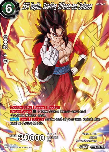 SS4 Vegito, Sparking Offense and Defense (SPR) (BT24-122), Beyond Generations — DB Super card price
