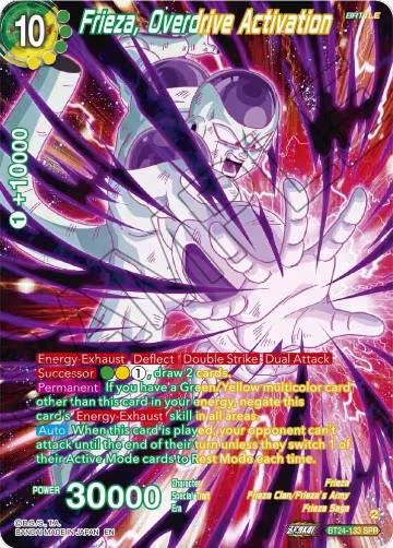 Frieza, Overdrive Activation (SPR) (BT24-133), Beyond Generations — DB Super card price