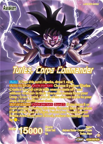 Turles // Turles, Corps Commander (SLR) (BT24-080), Beyond Generations — DB Super card price