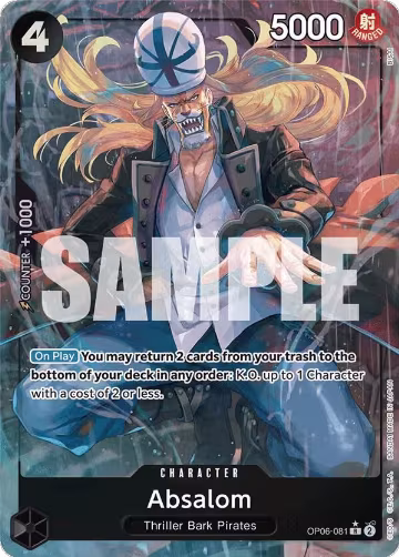 Absalom (Alternate Art) (OP06-081), Wings of the Captain — One Piece card price