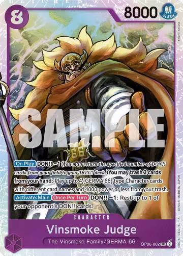 Vinsmoke Judge (OP06-062), Wings of the Captain — One Piece card price