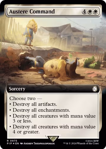 Austere Command (Extended Art) (Surge Foil) (975), Universes Beyond: Fallout — Magic card price