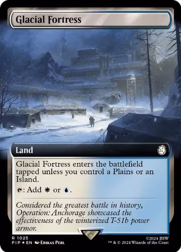 Glacial Fortress (Extended Art) (Surge Foil) (1025), Universes Beyond: Fallout — Magic card price
