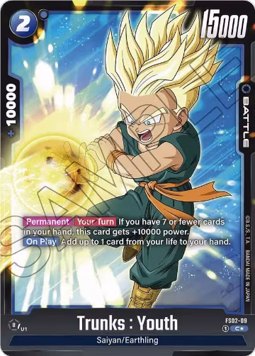 Trunks : Youth - FS02-09 (Bonus Pack Alternate Art) (FS02-09), Starter Deck 2: Vegeta — DB Fusion card price